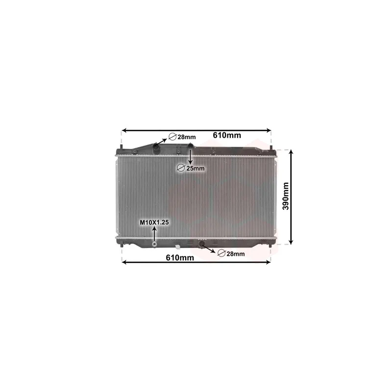 Radiateur, refroidissement du moteur VAN WEZEL 25002305