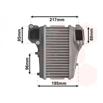 Intercooler, échangeur VAN WEZEL 25004301