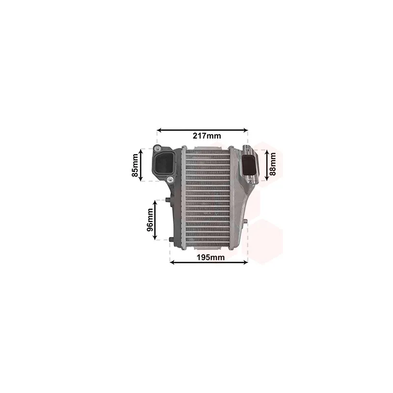 Intercooler, échangeur VAN WEZEL 25004301