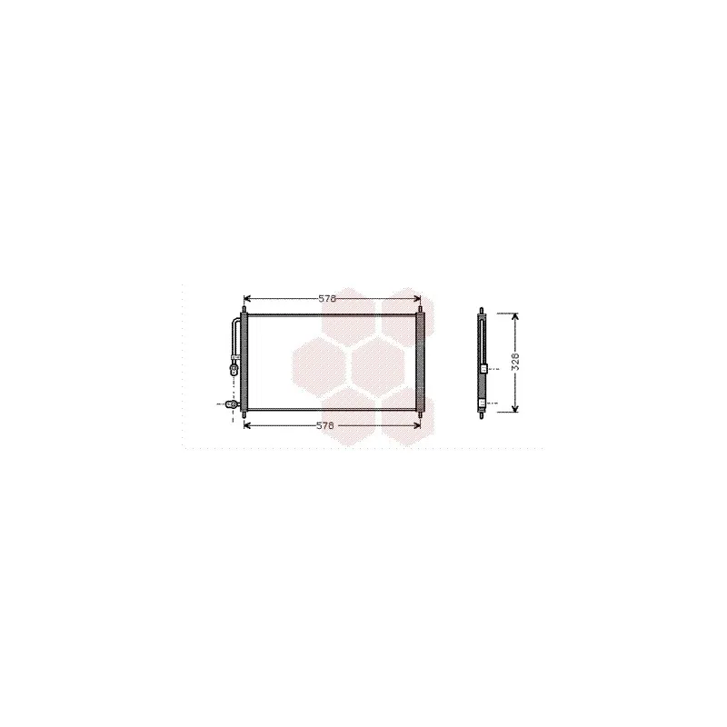 Condenseur, climatisation VAN WEZEL 25005083