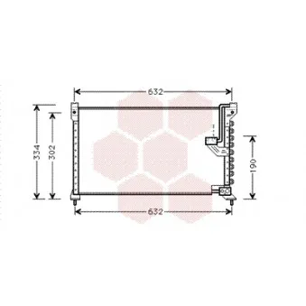 Condenseur, climatisation VAN WEZEL 25005085