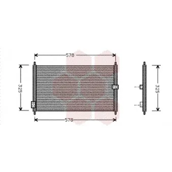 Condenseur, climatisation VAN WEZEL 25005086