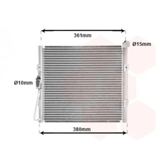 Condenseur, climatisation VAN WEZEL 25005089