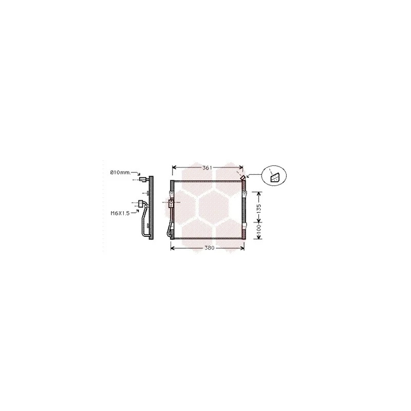 Condenseur, climatisation VAN WEZEL 25005090