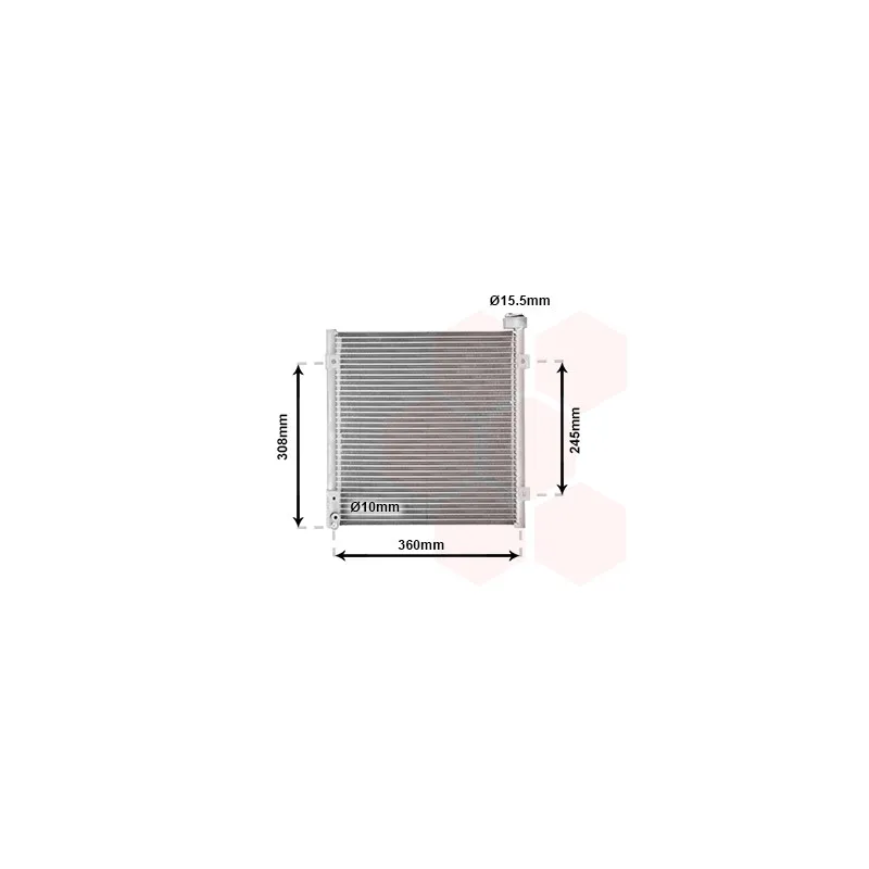 Condenseur, climatisation VAN WEZEL 25005095
