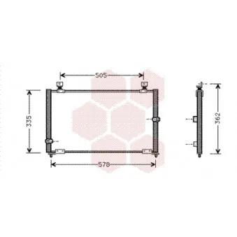 Condenseur, climatisation VAN WEZEL 25005108