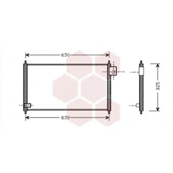 Condenseur, climatisation VAN WEZEL 25005111