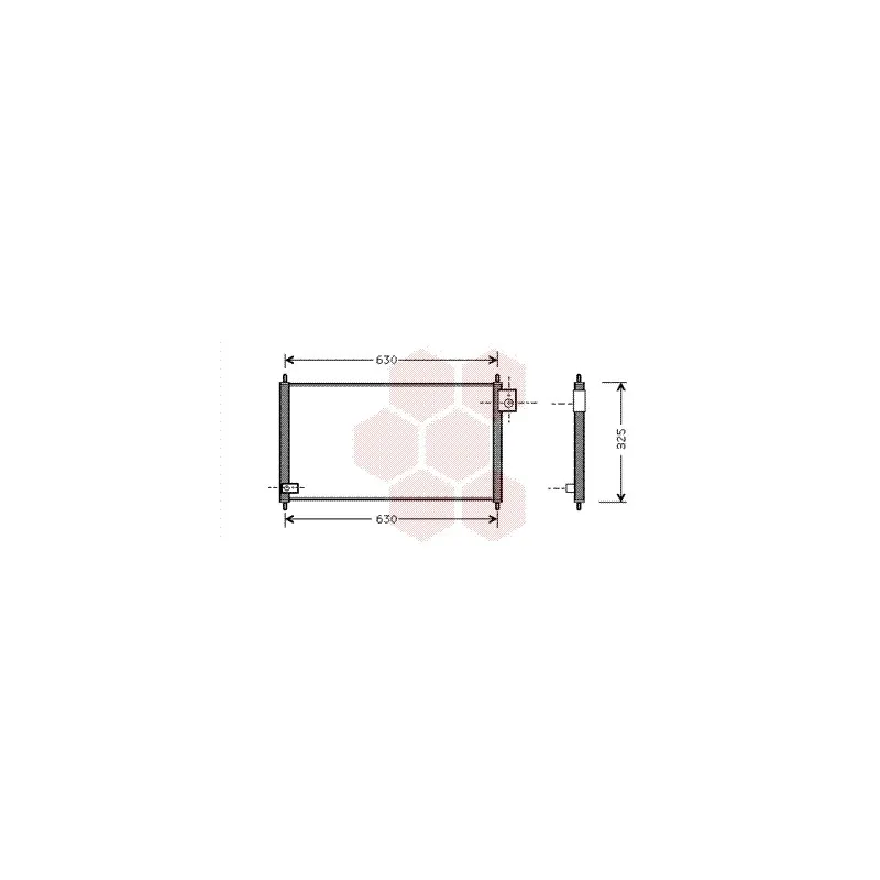 Condenseur, climatisation VAN WEZEL 25005111
