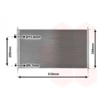 Condenseur, climatisation VAN WEZEL 25005165