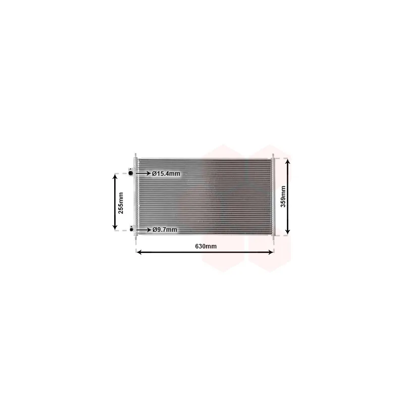 Condenseur, climatisation VAN WEZEL 25005165
