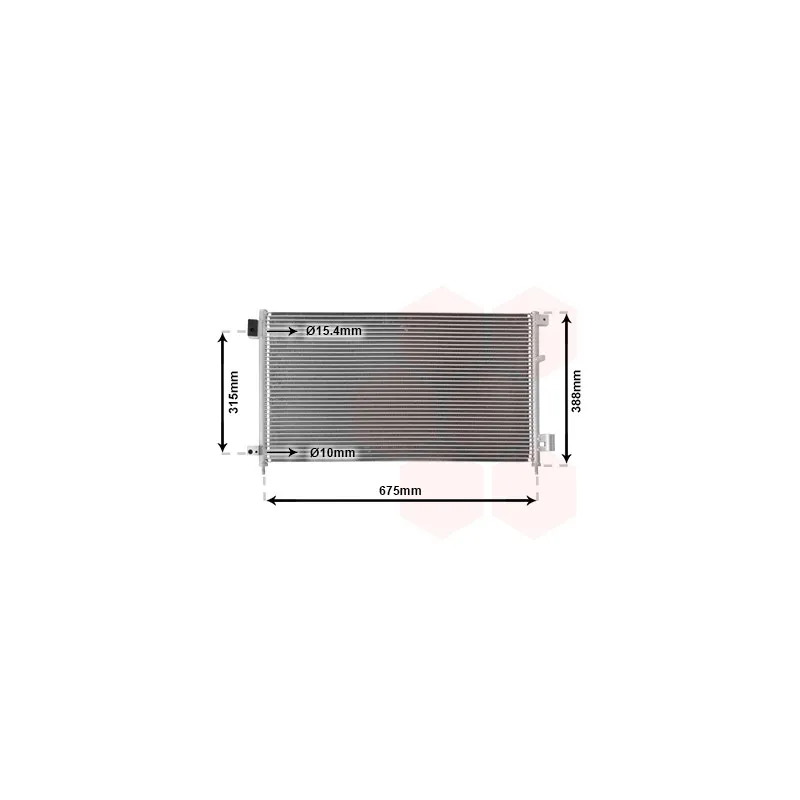Condenseur, climatisation VAN WEZEL 25005185