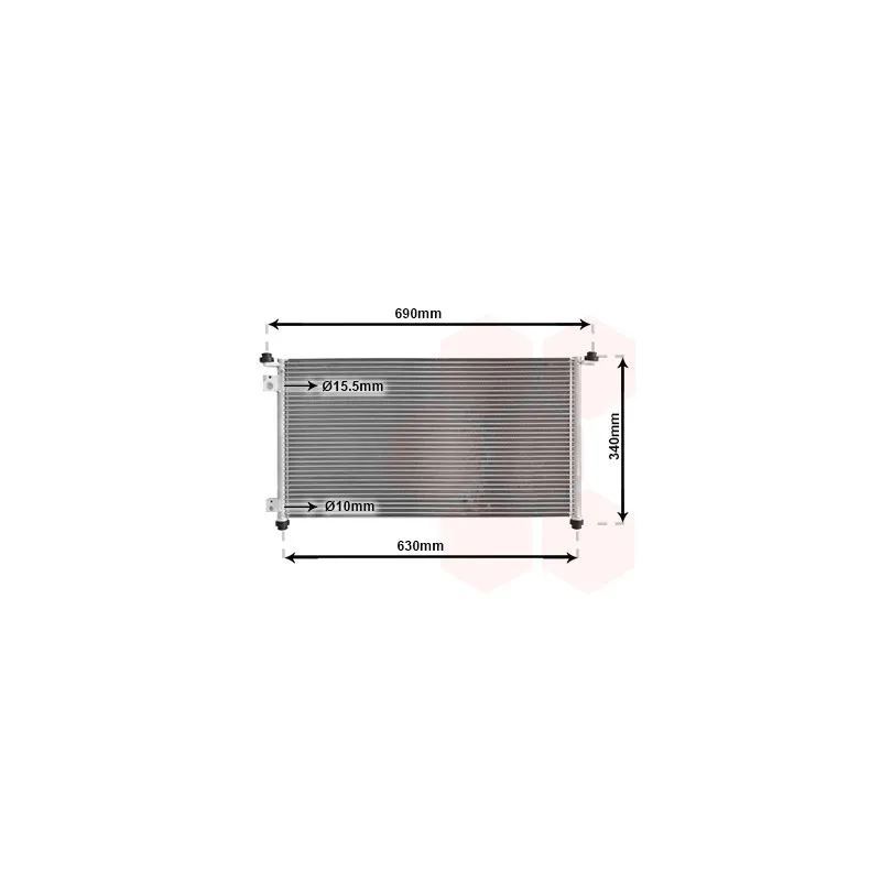 Condenseur, climatisation VAN WEZEL 25005210