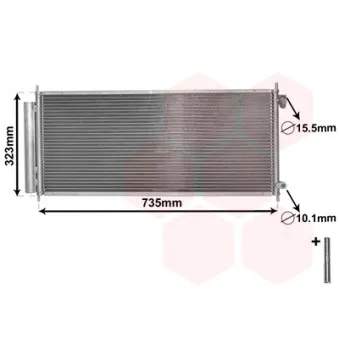 Condenseur, climatisation VAN WEZEL 25005222