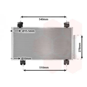 Condenseur, climatisation VAN WEZEL 25005236