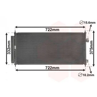 Condenseur, climatisation VAN WEZEL 25005248