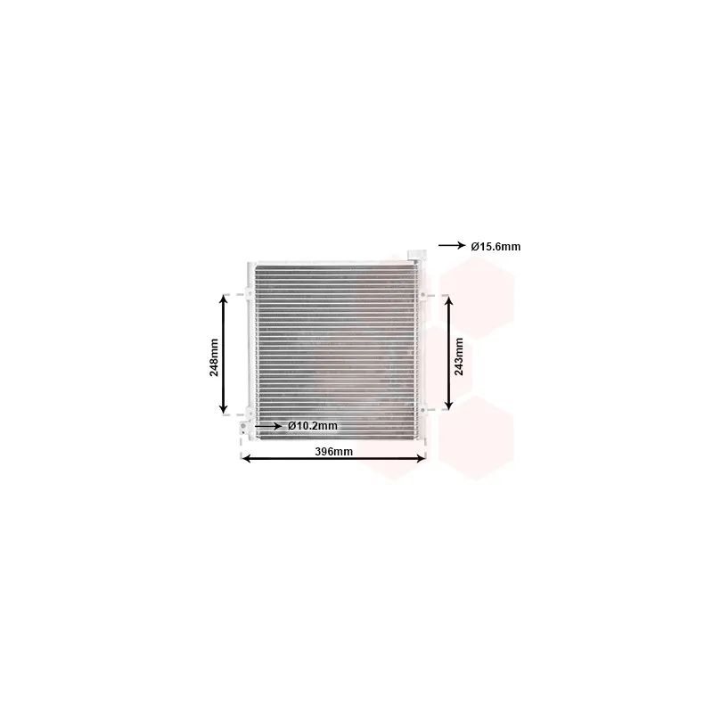 Condenseur, climatisation VAN WEZEL 25005249
