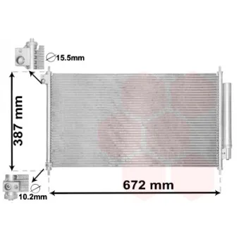Condenseur, climatisation VAN WEZEL 25005276