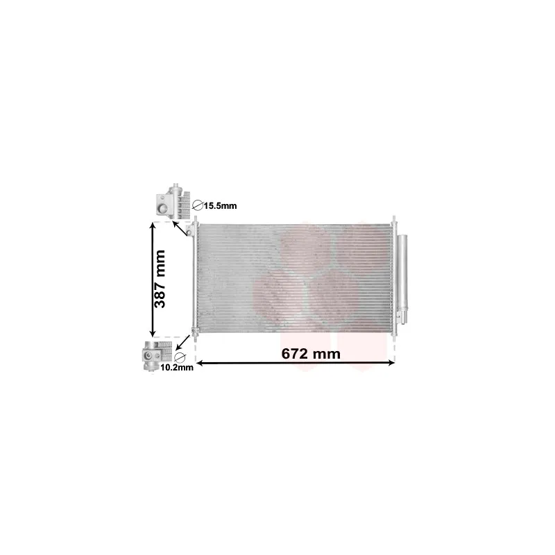 Condenseur, climatisation VAN WEZEL 25005276