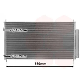 Condenseur, climatisation VAN WEZEL 25005290