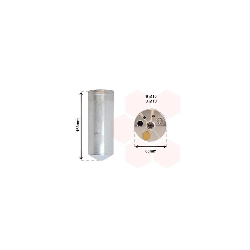 Filtre déshydratant, climatisation VAN WEZEL 2500D103