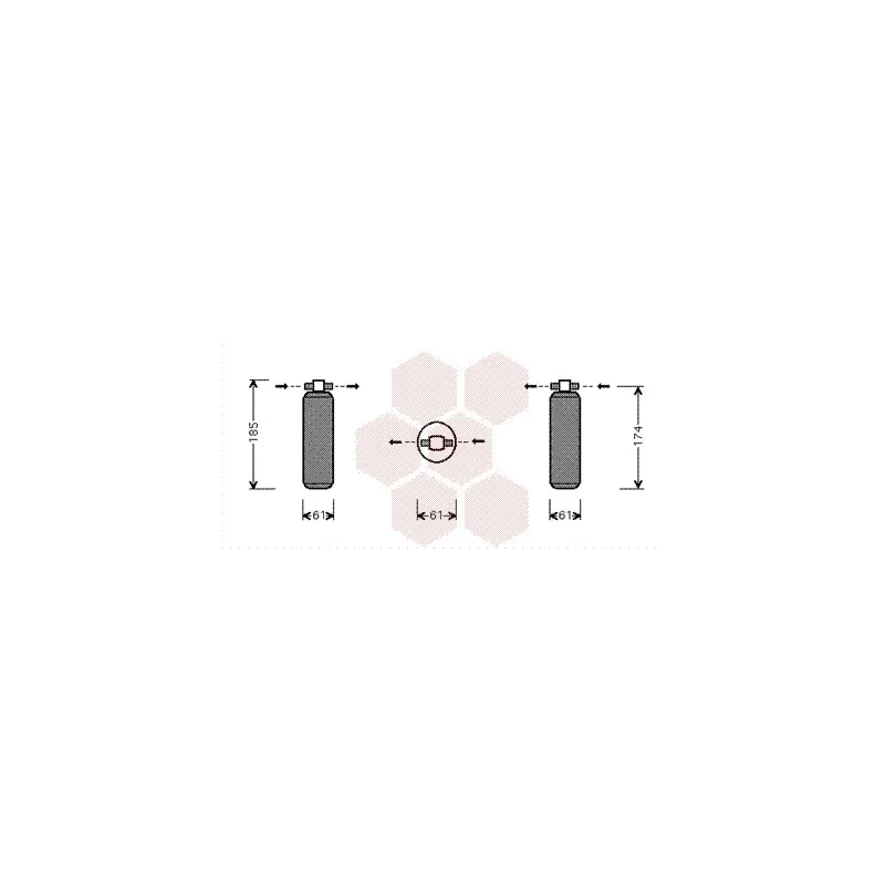 Filtre déshydratant, climatisation VAN WEZEL 2500D116