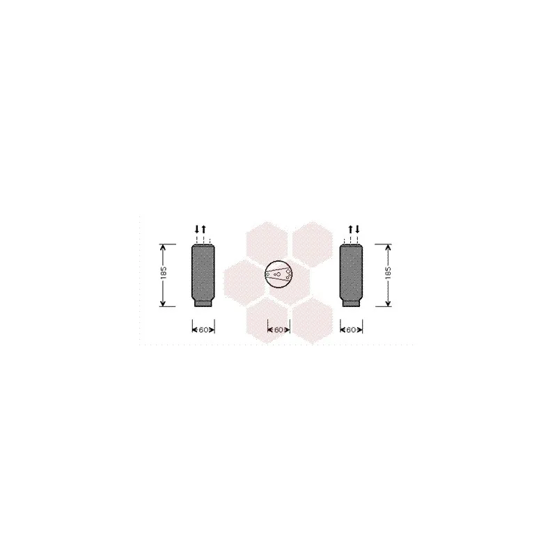 Filtre déshydratant, climatisation VAN WEZEL 2500D117