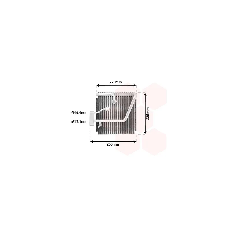 Évaporateur climatisation VAN WEZEL 2500V198