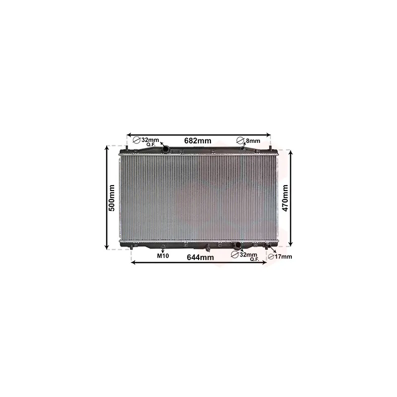 Radiateur, refroidissement du moteur VAN WEZEL 25012226