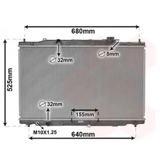 Radiateur, refroidissement du moteur VAN WEZEL 25012704