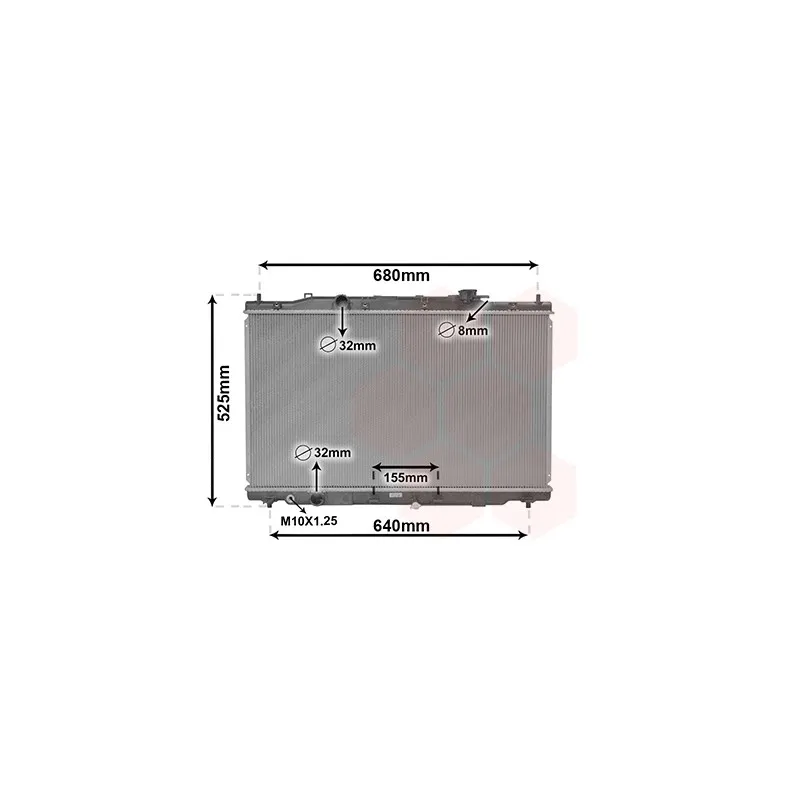 Radiateur, refroidissement du moteur VAN WEZEL 25012704