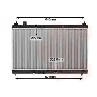 Radiateur, refroidissement du moteur VAN WEZEL 25012707