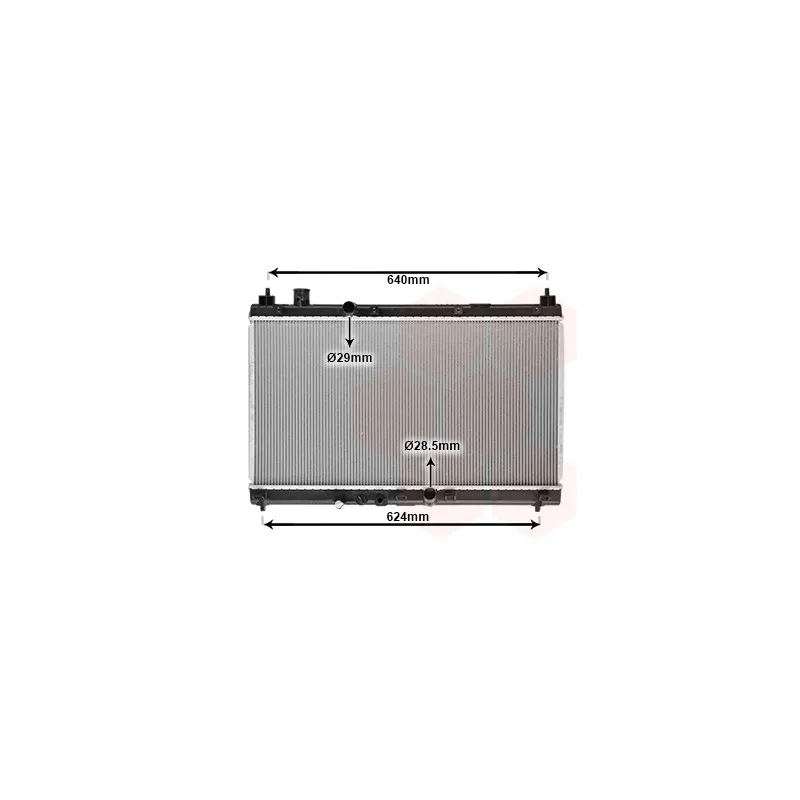 Radiateur, refroidissement du moteur VAN WEZEL 25012707