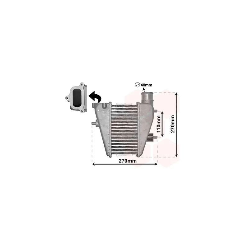 Intercooler, échangeur VAN WEZEL 25014700