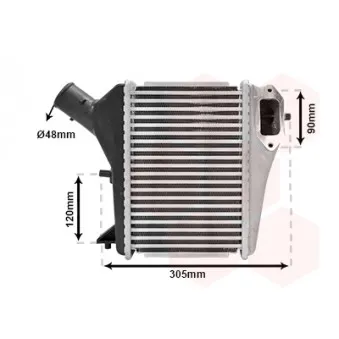 Intercooler, échangeur VAN WEZEL 25014702