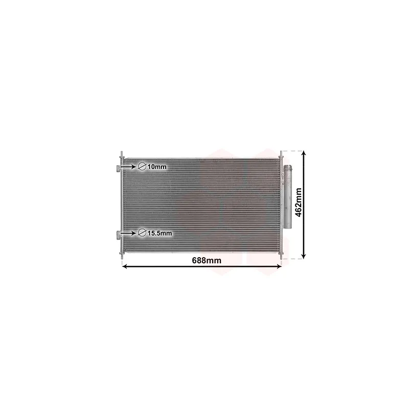 Condenseur, climatisation VAN WEZEL 25015700