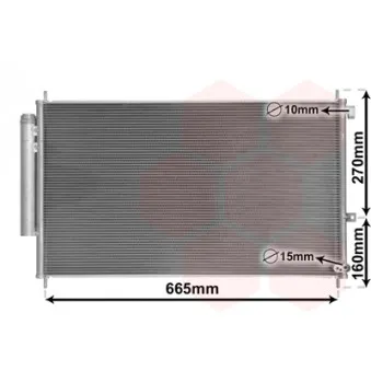 Condenseur, climatisation VAN WEZEL 25015701