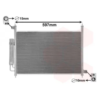 Condenseur, climatisation VAN WEZEL 25015702