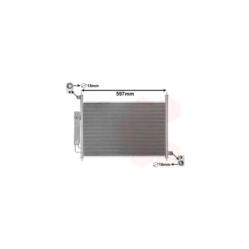 Condenseur, climatisation VAN WEZEL 25015702