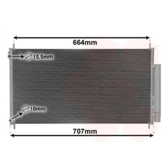 Condenseur, climatisation VAN WEZEL 25015703