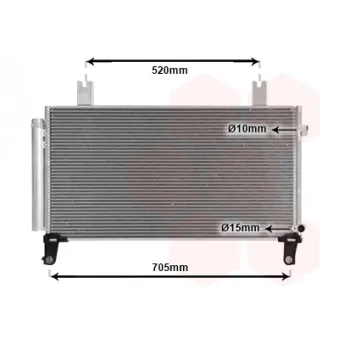 Condenseur, climatisation VAN WEZEL 25015707