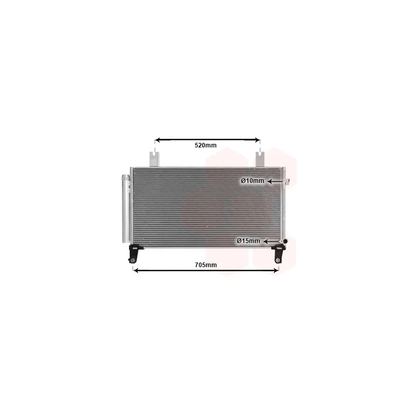 Condenseur, climatisation VAN WEZEL 25015707