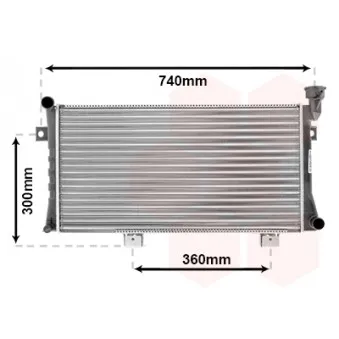 Radiateur, refroidissement du moteur VAN WEZEL 26002015