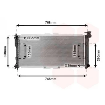 Radiateur, refroidissement du moteur VAN WEZEL 27002027