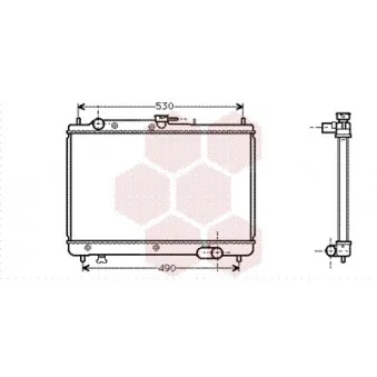 Radiateur, refroidissement du moteur VAN WEZEL 27002066