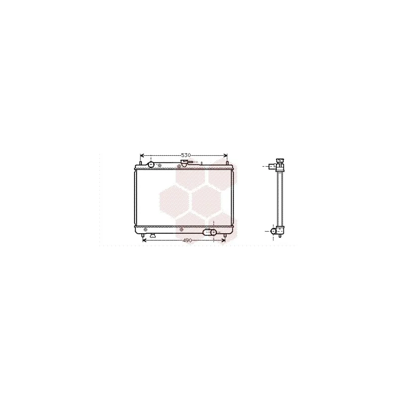 Radiateur, refroidissement du moteur VAN WEZEL 27002066