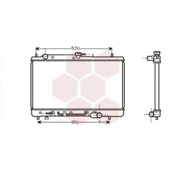 Radiateur, refroidissement du moteur VAN WEZEL 27002068