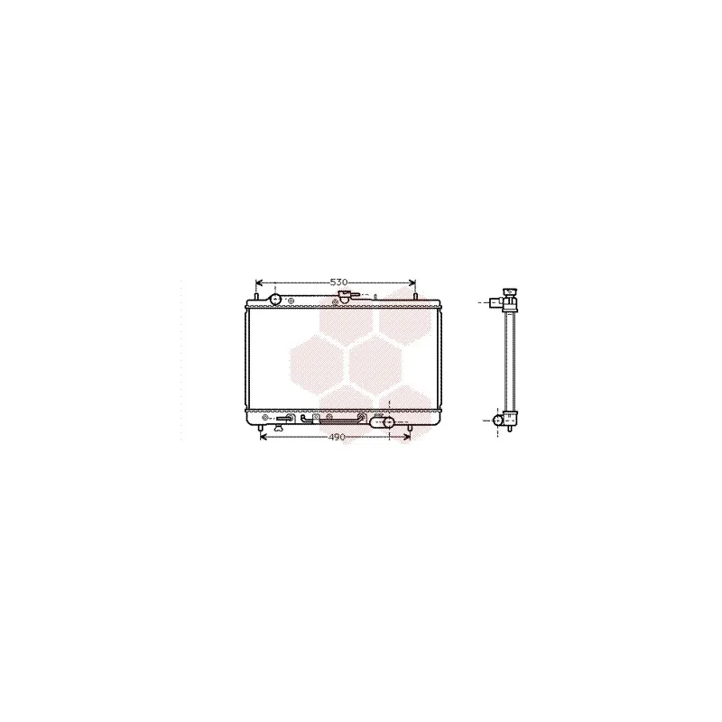 Radiateur, refroidissement du moteur VAN WEZEL 27002068