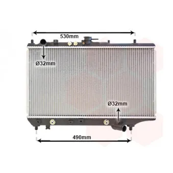 Radiateur, refroidissement du moteur VAN WEZEL 27002069