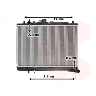 Radiateur, refroidissement du moteur VAN WEZEL 27002070