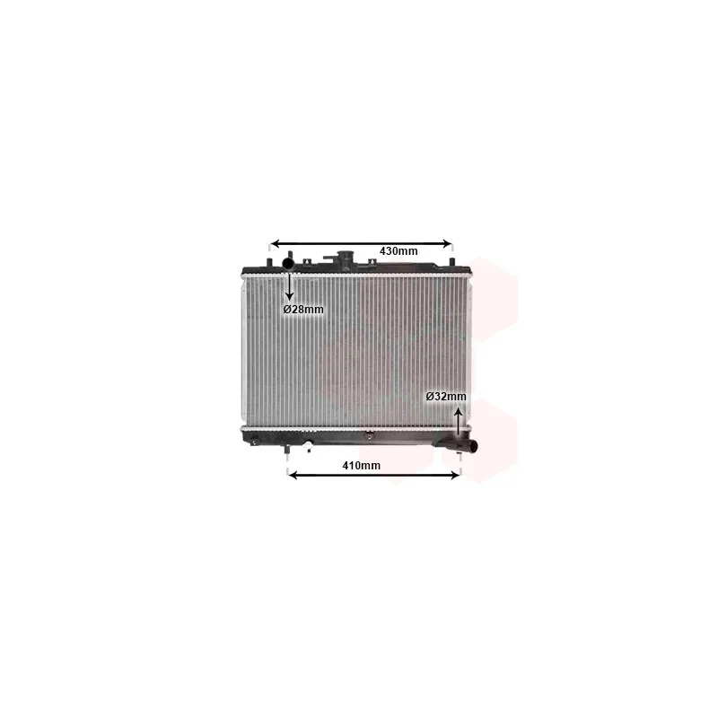 Radiateur, refroidissement du moteur VAN WEZEL 27002070